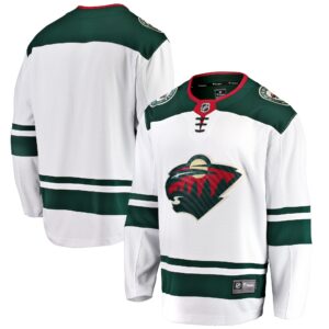 Men's Minnesota Wild Fanatics Branded White Breakaway Away Jersey