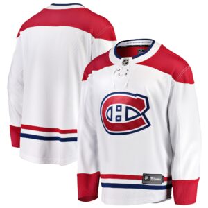 Men's Montreal Canadiens Fanatics Branded White Breakaway Away Jersey