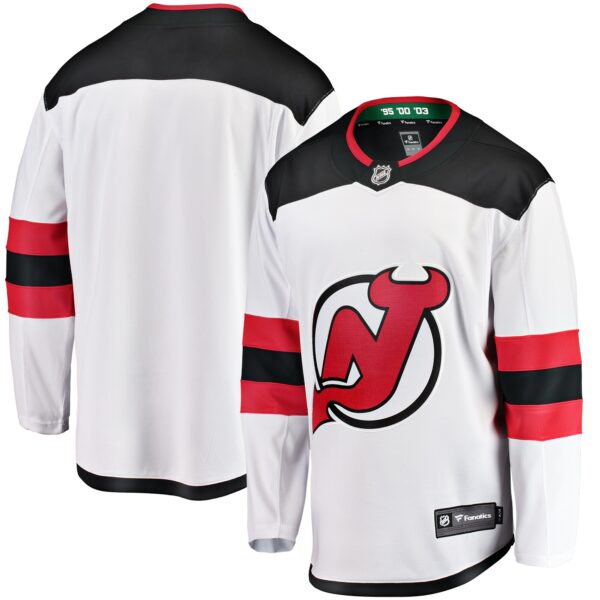 Men’s New Jersey Devils Fanatics Branded White Breakaway Away Jersey