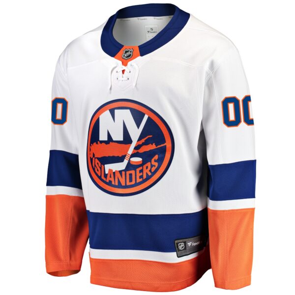 Men’s New York Islanders Fanatics Branded White Away Breakaway Custom Jersey