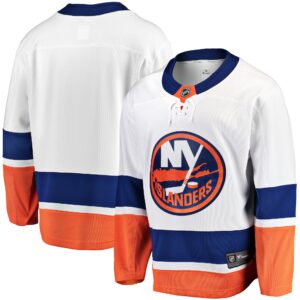 Men's New York Islanders Fanatics Branded White Breakaway Away Jersey