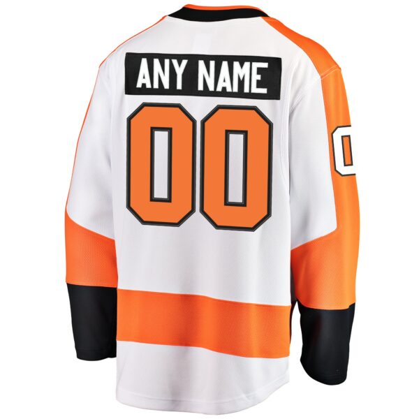 Men’s Philadelphia Flyers Fanatics Branded White Away Breakaway Custom Jersey