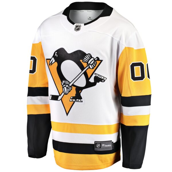 Men’s Pittsburgh Penguins Fanatics Branded White Away Breakaway Custom Jersey