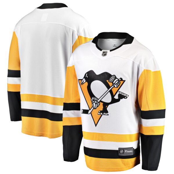 Men’s Pittsburgh Penguins Fanatics Branded White Breakaway Away Jersey