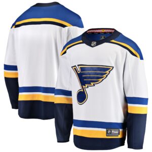 Men's St. Louis Blues Fanatics Branded White Breakaway Away Jersey