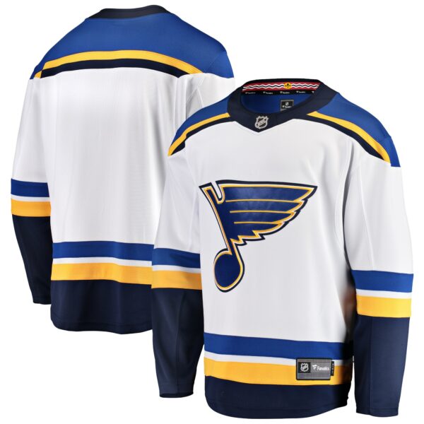 Men’s St. Louis Blues Fanatics Branded White Breakaway Away Jersey