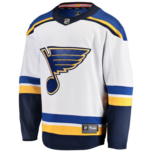 Men’s St. Louis Blues Fanatics Branded White Breakaway Away Jersey