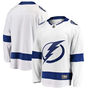 Men's Tampa Bay Lightning Fanatics Branded White Breakaway Away Jersey