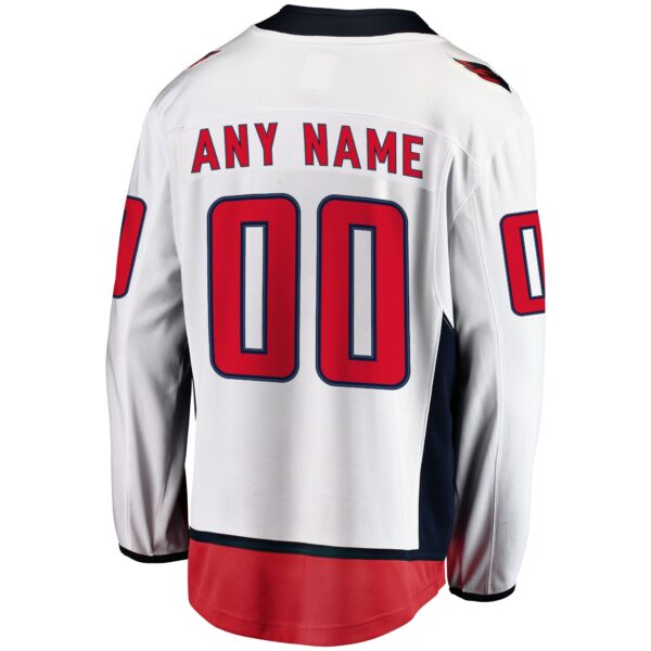 Men’s Washington Capitals Fanatics Branded White Away Breakaway Custom Jersey