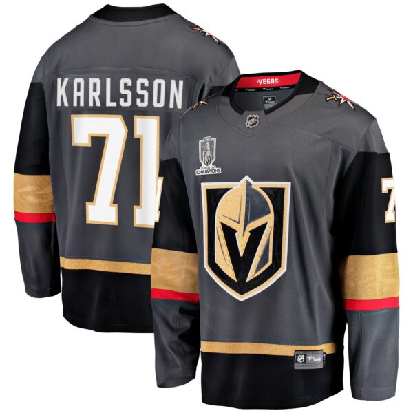 Men’s Vegas Golden Knights William Karlsson Fanatics Branded Black 2023 Stanley Cup Champions Alternate Breakaway Player Jersey