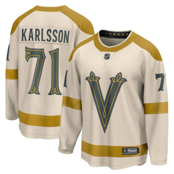 Men’s Vegas Golden Knights William Karlsson Fanatics Branded Cream 2024 NHL Winter Classic Breakaway Player Jersey