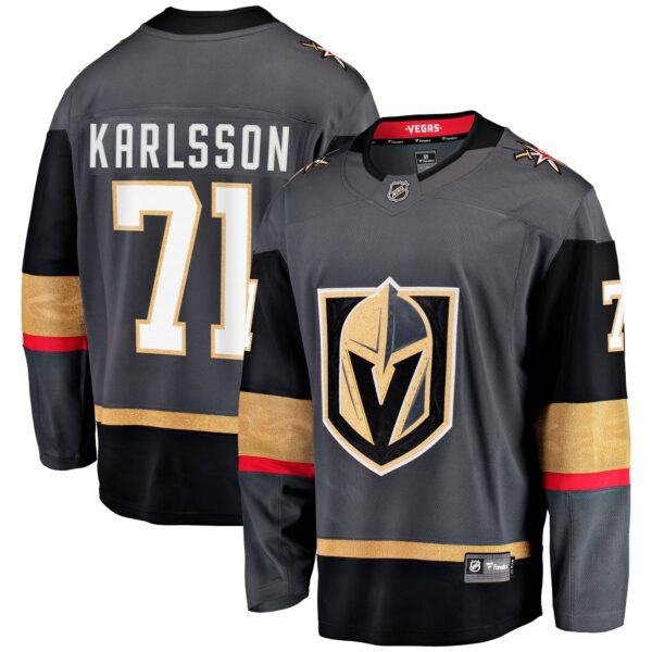 Men’s Vegas Golden Knights William Karlsson Fanatics Branded Gray Alternate Breakaway Jersey