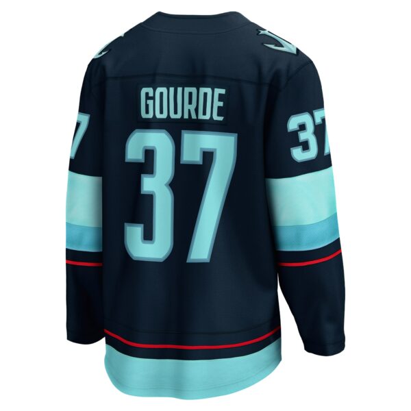 Men’s Seattle Kraken Yanni Gourde Fanatics Branded Deep Sea Blue Home Premier Breakaway Player Jersey