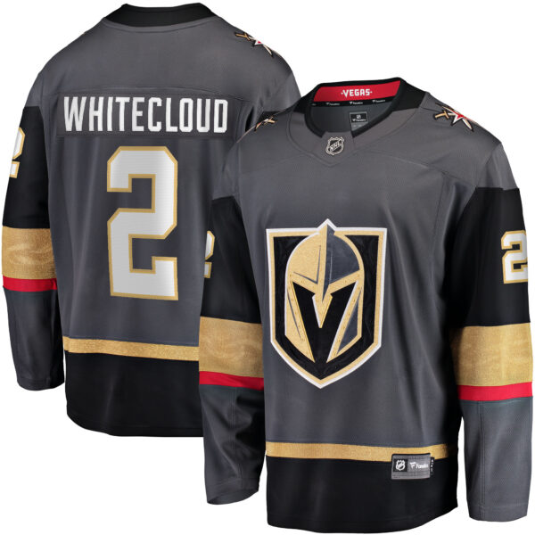 Men’s Vegas Golden Knights Zach Whitecloud Fanatics Branded Gray Alternate Breakaway Jersey