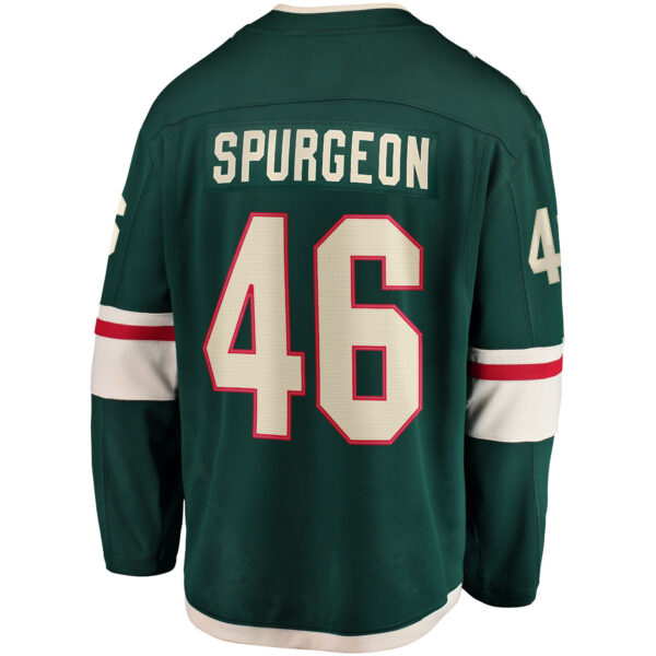 Men’s Minnesota Wild Jared Spurgeon Green Home Breakaway Player Jersey