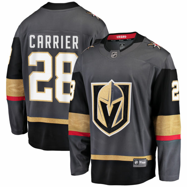 Men’s Vegas Golden Knights William Carrier Gray Alternate Breakaway Player Jersey