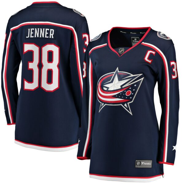 Women’s Columbus Blue Jackets Boone Jenner Navy Home Breakaway Player Jersey