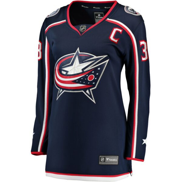 Women’s Columbus Blue Jackets Boone Jenner Navy Home Breakaway Player Jersey