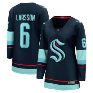 Women's Seattle Kraken Adam Larsson Fanatics Branded Deep Sea Blue Home Breakaway Player Jersey