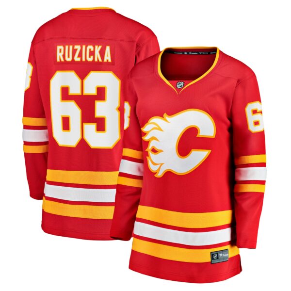 Women’s Calgary Flames Adam Ruzicka Fanatics Branded Red Home Breakaway Player Jersey