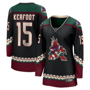 Women's Arizona Coyotes Alex Kerfoot Fanatics Branded Black Home Breakaway Player Jersey