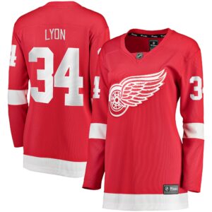 Women's Detroit Red Wings Alex Lyon Fanatics Branded Red Home Breakaway Player Jersey