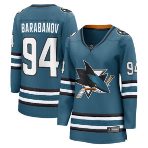 Women's San Jose Sharks Alexander Barabanov Fanatics Branded Teal Home Breakaway Player Jersey