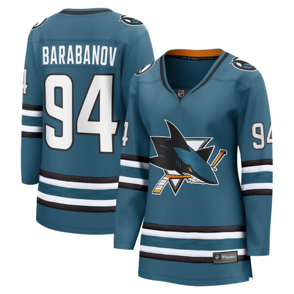 Women’s San Jose Sharks Alexander Barabanov Fanatics Branded Teal Home Breakaway Player Jersey