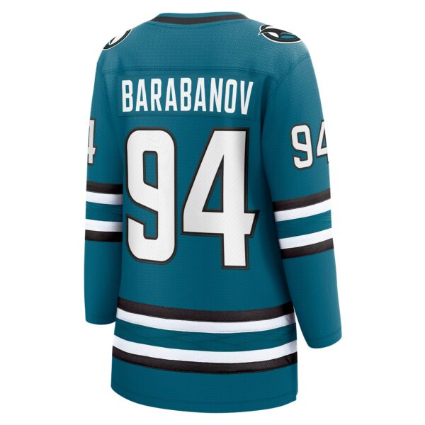 Women’s San Jose Sharks Alexander Barabanov Fanatics Branded Teal Home Breakaway Player Jersey