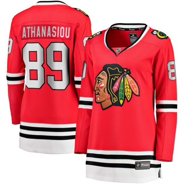 Women’s Chicago Blackhawks Andreas Athanasiou Fanatics Branded Red Home Breakaway Player Jersey