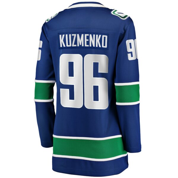 Women’s Vancouver Canucks Andrei Kuzmenko Fanatics Branded Blue Home Breakaway Player Jersey