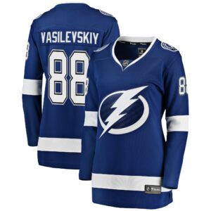 Women's Tampa Bay Lightning Andrei Vasilevskiy Fanatics Branded Blue Premier Breakaway Player Jersey