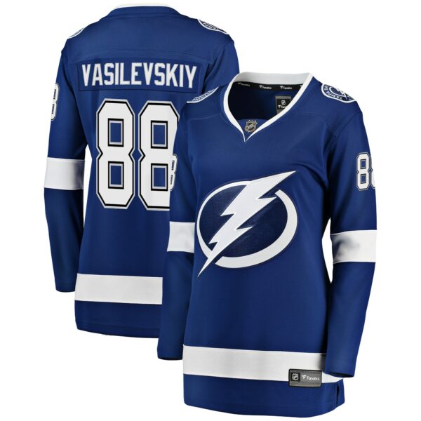 Women’s Tampa Bay Lightning Andrei Vasilevskiy Fanatics Branded Blue Premier Breakaway Player Jersey