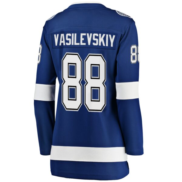 Women’s Tampa Bay Lightning Andrei Vasilevskiy Fanatics Branded Blue Premier Breakaway Player Jersey