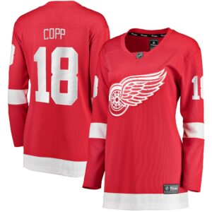 Women's Detroit Red Wings Andrew Copp Fanatics Branded Red Home Breakaway Player Jersey