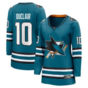 Women's San Jose Sharks Anthony Duclair Fanatics Branded Teal Home Breakaway Player Jersey