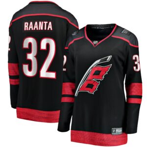 Women's Carolina Hurricanes Antti Raanta Fanatics Branded Black Home Breakaway Player Jersey