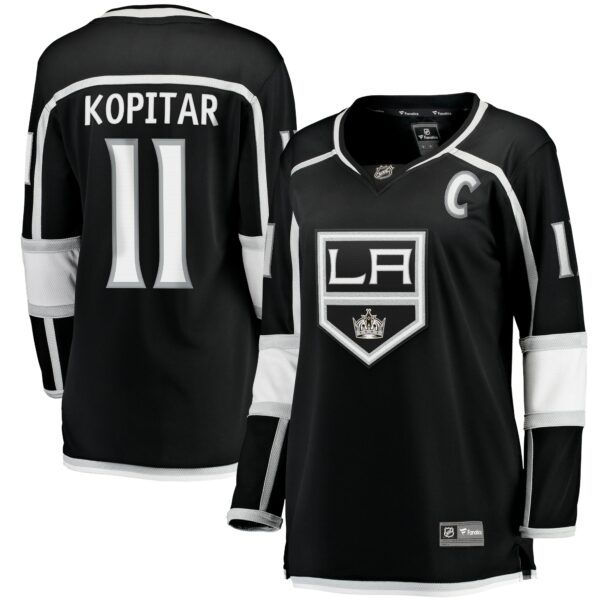 Women’s Los Angeles Kings Anze Kopitar Fanatics Branded Black Home Breakaway Player Jersey