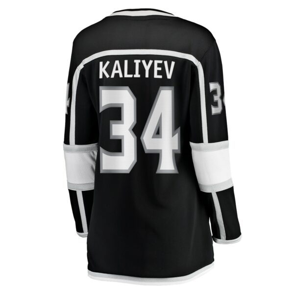 Women’s Los Angeles Kings Arthur Kaliyev Fanatics Branded Black Home Breakaway Player Jersey