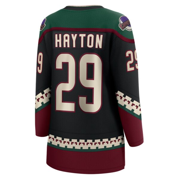 Women’s Arizona Coyotes Barrett Hayton Fanatics Branded Black Home Breakaway Player Jersey