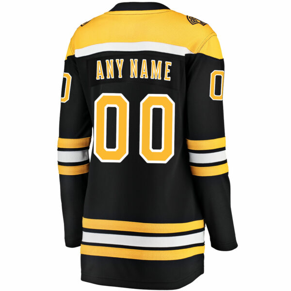 Women’s Boston Bruins Fanatics Branded Black Home Breakaway Custom Jersey