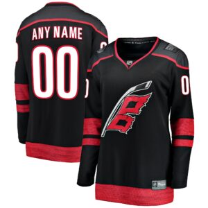 Women's Carolina Hurricanes Fanatics Branded Black Home Breakaway Custom Jersey