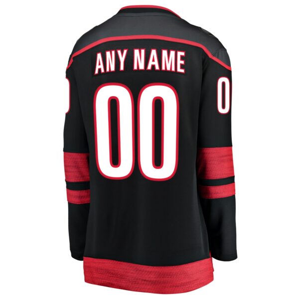 Women’s Carolina Hurricanes Fanatics Branded Black Home Breakaway Custom Jersey