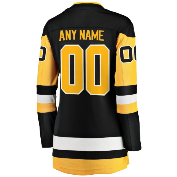 Women’s Pittsburgh Penguins Fanatics Branded Black Home Breakaway Custom Jersey