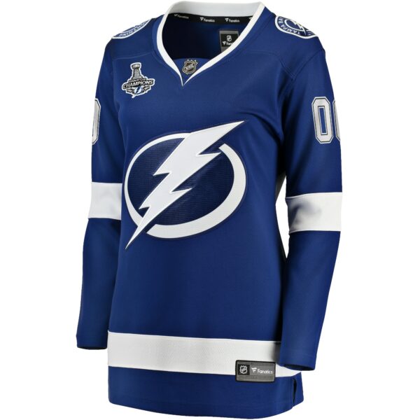 Women’s Tampa Bay Lightning Fanatics Branded Blue 2021 Stanley Cup Champions Home Breakaway Custom Jersey