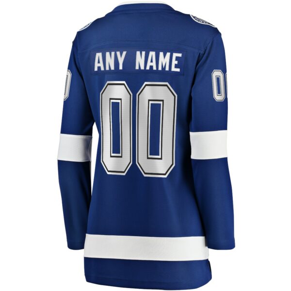 Women’s Tampa Bay Lightning Fanatics Branded Blue 2021 Stanley Cup Champions Home Breakaway Custom Jersey