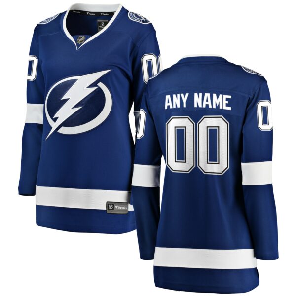 Women’s Tampa Bay Lightning Fanatics Branded Blue Home Breakaway Custom Jersey