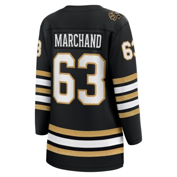 Women’s Boston Bruins Brad Marchand Fanatics Branded Black 100th Anniversary Premier Breakaway Player Jersey