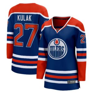 Women's Edmonton Oilers Brett Kulak Fanatics Branded Royal Home Breakaway Player Jersey