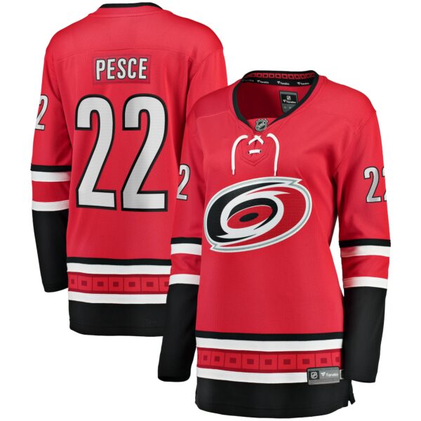 Women’s Carolina Hurricanes Brett Pesce Fanatics Branded Red Alternate Breakaway Player Jersey